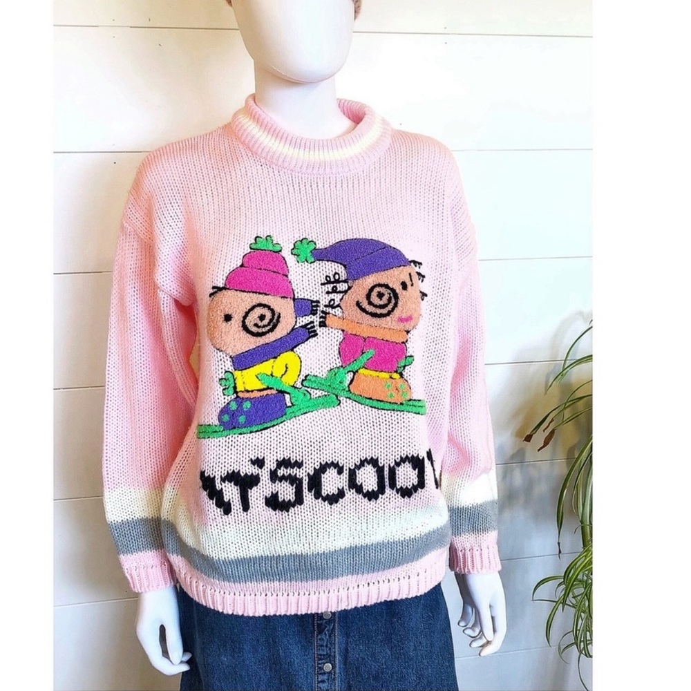 Vintage “It’s Cool” Funky Ski Sweater